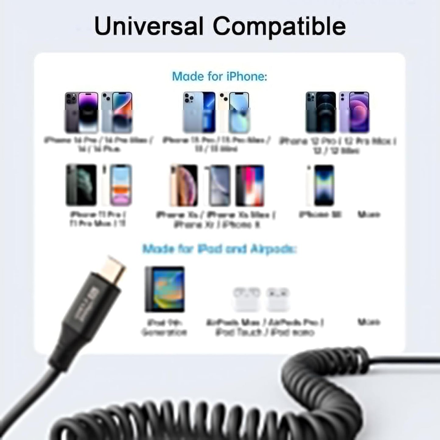 0.5M-1.8M Freely Stretchable USB C Cable,Spring Type C Cable Fast Charging Coiled USB-C to USB-C Lead for Car,Samsung Galaxy, iPhone 16/15 Series,Google Pixel, Macbook, iPad