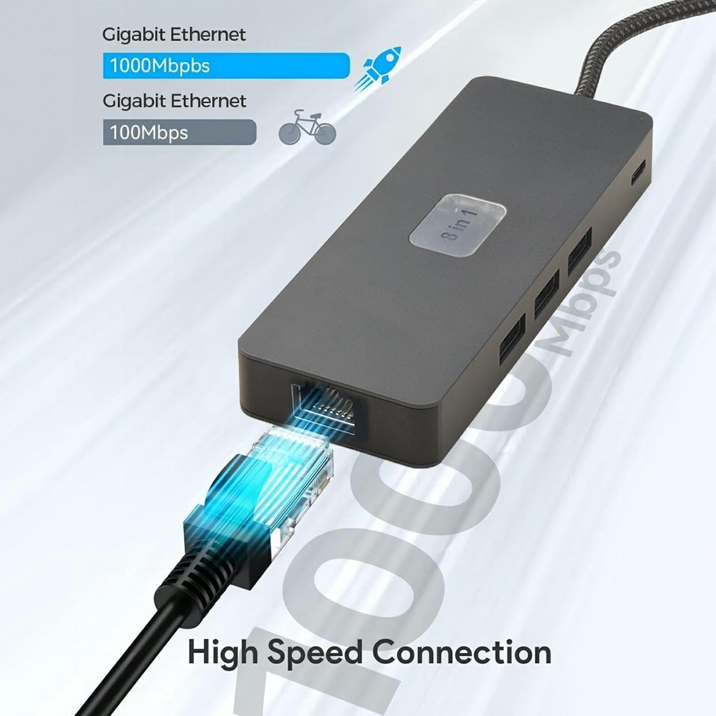 USB C Laptop Dock 8 in 1 USB C Docking Station Dual Monitor with【2 * 4K HDMI+1G RJ45 Ethernet+3*USB3.0 A+DP Port+PD100W Charging Port】for MacBook,iPad,Lenovo,Surface,XPS, ThinkPad and More