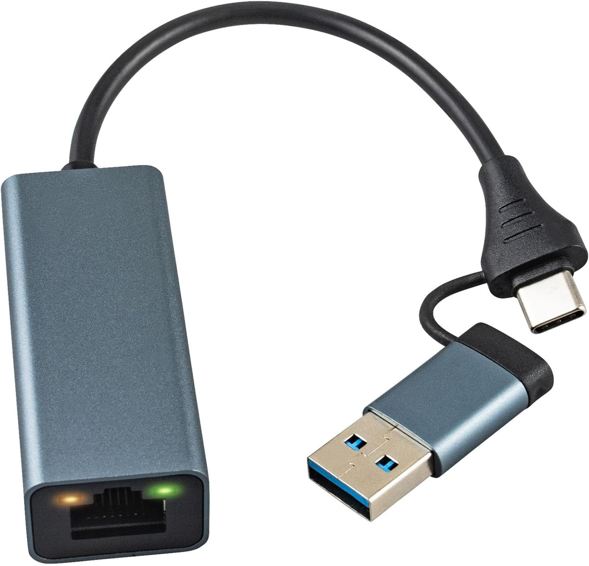 USB C to Ethernet Adapter,Aluminum USB C to RJ45 LAN 10/100Mbps Network Adapter with USB3.0 Adapter,Driver-free forMacBook Pro, iPhone 15 Series, Steam Deck, Switch and More