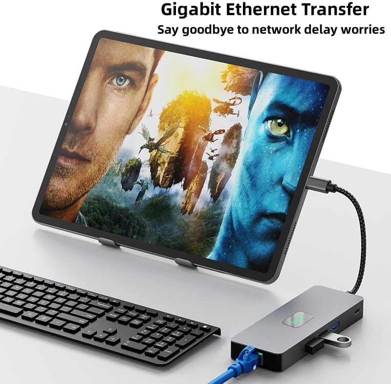 USB C Laptop Dock 8 in 1 USB C Docking Station Dual Monitor with【2 * 4K HDMI+1G RJ45 Ethernet+3*USB3.0 A+DP Port+PD100W Charging Port】for MacBook,iPad,Lenovo,Surface,XPS, ThinkPad and More