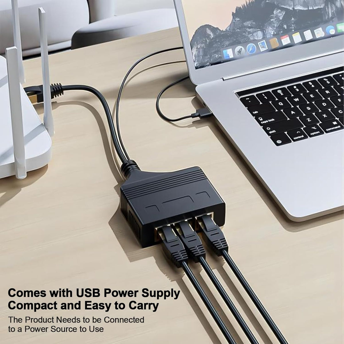 Gigabit RJ45 Network Splitter Adapter,1000Mbps 1 to 3 Ethernet Splitter LAN Network Splitter for Computer,Hub,Switch,Router,ADSL,Set-top Box,Digital TV (3 Devices Running Simultaneously)