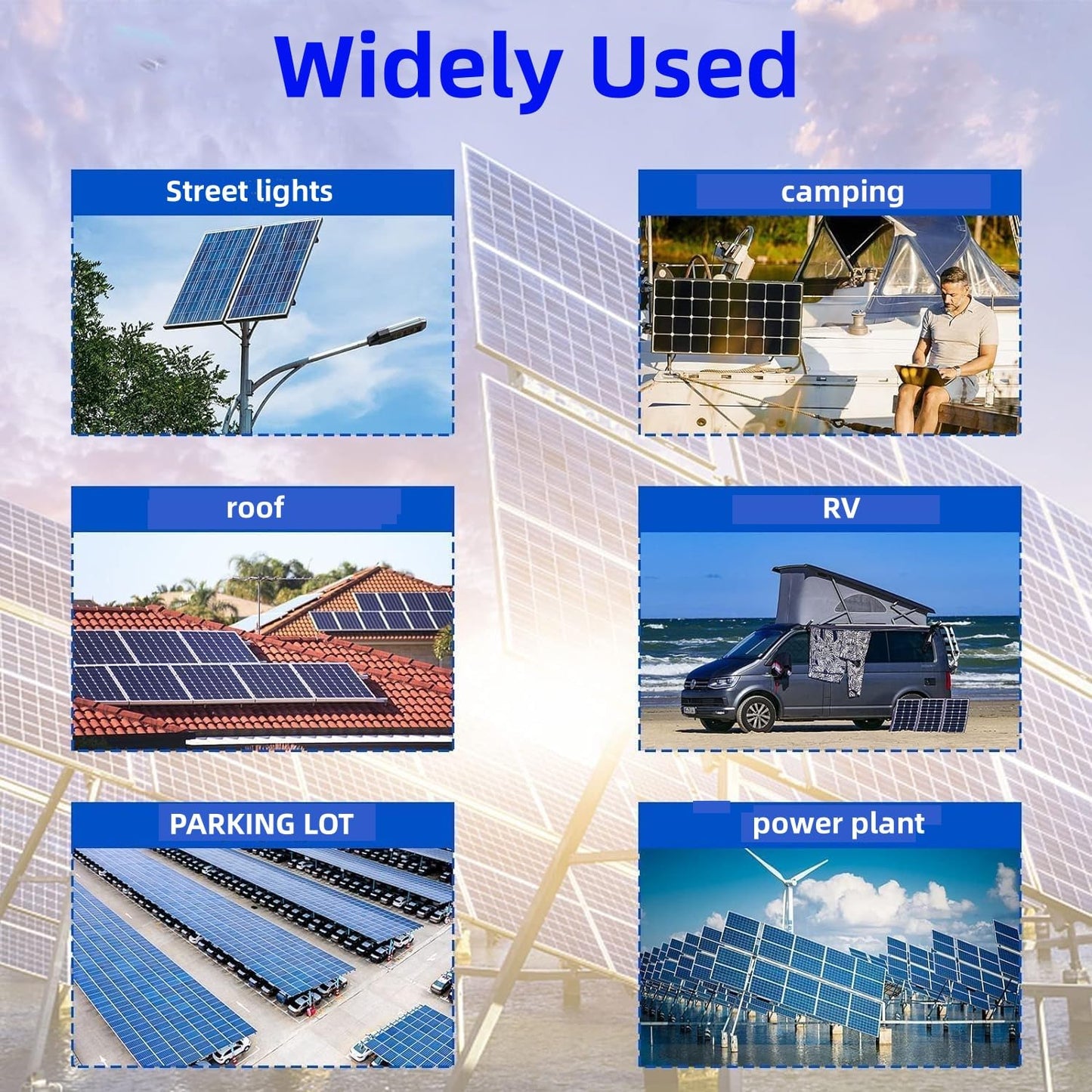 2Pair Solar Cable Feedthrough 50cm Copper Flat Connection Cable for PV Panels Balcony Window Installation 2mm² 4mm² 6mm²